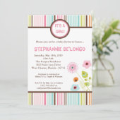 5x7スプリングタイムフラワーベビーシャワー招待状 招待状 (スタンド正面)