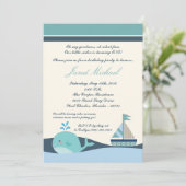 5x7セイル航海のボートワール誕生日招待状 招待状 (スタンド正面)