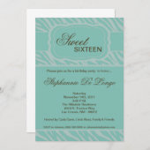 5x7ゼブラ印刷誕生日パーティーの招待状 招待状 (正面/裏面)