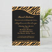 5x7タイガープリントスイート16シックスバースデーパーティ招待状 招待状 (スタンド正面)