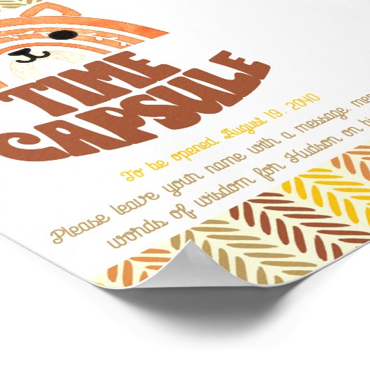 5x7タイムカプセルボホウッドランドキツネ誕生日 ポスター (角)