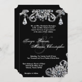 5x7ダイヤモンドジュエリーネックレス結婚式招待状 招待状 (正面/裏面)