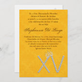 5x7ダイヤモンドトパーズキンセアニェラ誕生日招待状 招待状 (正面/裏面)