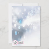 5x7テーブル番号カードオーナメントスノーフレーク雪Fl 招待状 (裏面)