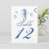 5x7テーブル番号カードシーホース海海ビーチ 招待状 (スタンド正面)