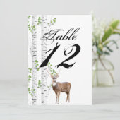 5x7テーブル番号カードディアドードバックウッドランドハンティ 招待状 (スタンド正面)