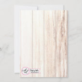 5x7テーブル番号カードブーツカントリーラスティックウェスタン 招待状 (裏面)