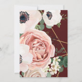 5x7テーブル番号カード幾何ガーデンバラワイン 招待状 (裏面)