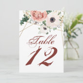 5x7テーブル番号カード幾何学園バラAnemon 招待状 (スタンド正面)