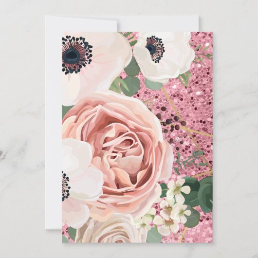 5x7テーブル番号カード幾何学的ガーデンバラエラー 招待状 (裏面)