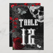 5x7テーブル番号カード搭載アデラインザードメドウ 招待状 (正面/裏面)