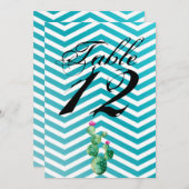 5x7テーブル番号カードBoho Cacti Cactus Succulent 招待状 (正面/裏面)