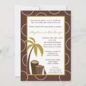 5x7トロピカルハワイアンドラムベビーシャワー招待状 招待状 (正面)