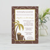 5x7トロピカルハワイアンドラムベビーシャワー招待状 招待状 (スタンド正面)