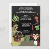 5x7ドラキュラモンスターハロウィーンバッシュパーティの招待状 招待状 (正面/裏面)