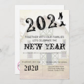 5x7ニューイヤーイブ招待状サンセットバーンカントリー 招待状 (正面/裏面)