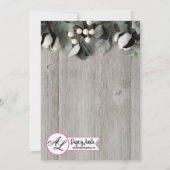 5x7ニューイヤーイブ招待状綿花の果実 招待状 (裏面)