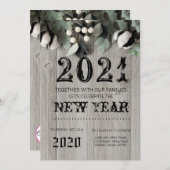 5x7ニューイヤーイブ招待状綿花の果実 招待状 (正面/裏面)