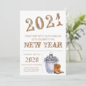 5x7ニューイヤーズイブ招待状サマーカントリーウェディ 招待状 (スタンド正面)