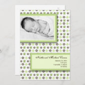 5x7ニュートラルフルーアDe Li写真誕生のお知らせ 案内状 (正面/裏面)