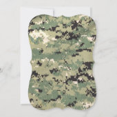 5x7ネイビータンタイプIII三カム結婚式招待状 招待状 (裏面)