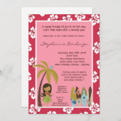 5x7ハワイのルアウ(ハワイ式宴会)の熱帯ベビーシャワーの招待状 招待状 (正面/裏面)