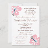 5x7ハワイアンハイビスカスフラワーベビーシャワー招待状 招待状 (正面)