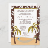 5x7ハワイアンハンモックトゥーカンベビーシャワー招待状 招待状 (正面/裏面)