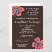 5x7ハワイアンHibiscusFlower Baby Shower招待状 招待状 (正面/裏面)