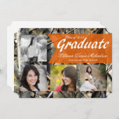 5x7ハンターの迷彩柄のカムフラージュの先輩の発表 案内状 (正面/裏面)