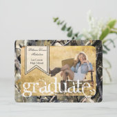 5x7ハンターの迷彩柄のカムフラージュの先輩の発表 案内状 (スタンド正面)