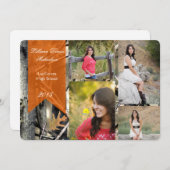 5x7ハンターの迷彩柄のカムフラージュの先輩の発表 案内状 (正面/裏面)