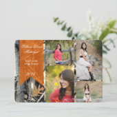 5x7ハンターの迷彩柄のカムフラージュの先輩の発表 案内状 (スタンド正面)