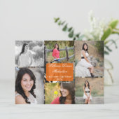 5x7ハンターの迷彩柄のカムフラージュの先輩の発表 案内状 (スタンド正面)