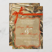 5x7ハンターズカモフルージ迷彩柄結婚式招待状 招待状 (正面/裏面)