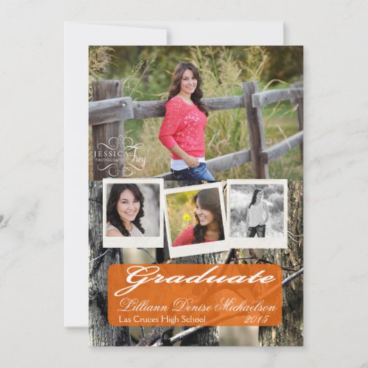 5x7ハンターズ迷彩柄迷彩を上級発表 案内状 (正面)