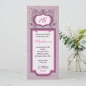 5x7バタフライフローラスウィート16誕生日招待状 招待状 (スタンド正面)