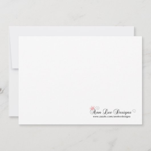 5x7バタフライZebra Print Bridal Shawer Invitation 招待状 (裏面)