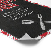 5X7バックヤードBBQ誕生日カスタムテーブル記号 ポスター (角)