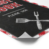 5x7バックヤードBBQ誕生日ゲストブックテーブルサイン ポスター (角)