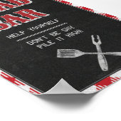 5x7バックヤードBBQ誕生日サラダバーテーブルサイン ポスター (角)