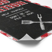 5x7バックヤードBBQ誕生日フードステーションテーブルサイン ポスター (角)