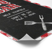 5x7バックヤードBBQ誕生日BBQバーテーブルサイン ポスター (角)