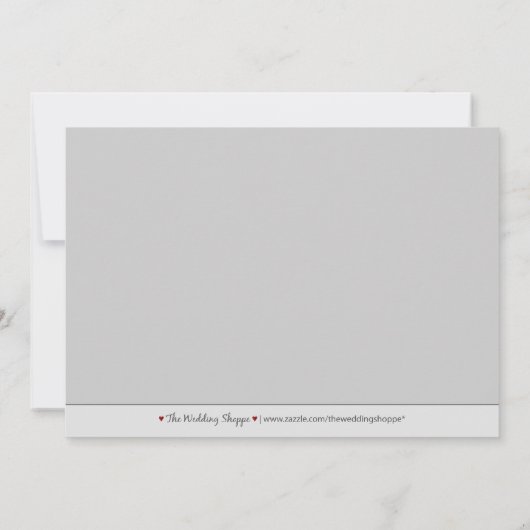 5X7バロック式の赤くか黒い2写真の保存日付 セーブザデート (裏面)