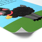 5x7バーバーブラックシープライムキッズルームウォールアート ポスター (角)