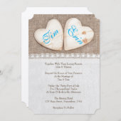 5x7バーラ素朴ップ&レース結婚式招待状 招待状 (正面/裏面)