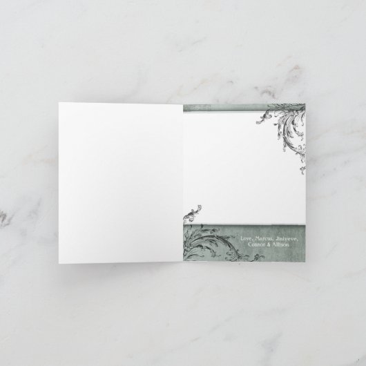 5x7パーソナライズな折る写真のクリスマスカード シーズンカード (内部)