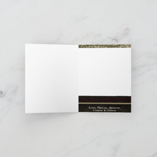 5x7パーソナライズな折る写真のクリスマスカード シーズンカード (内部)