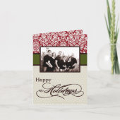 5x7パーソナライズな折る写真の挨拶状 シーズンカード (正面)