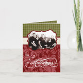 5x7パーソナライズな折る写真の挨拶状 シーズンカード (正面)